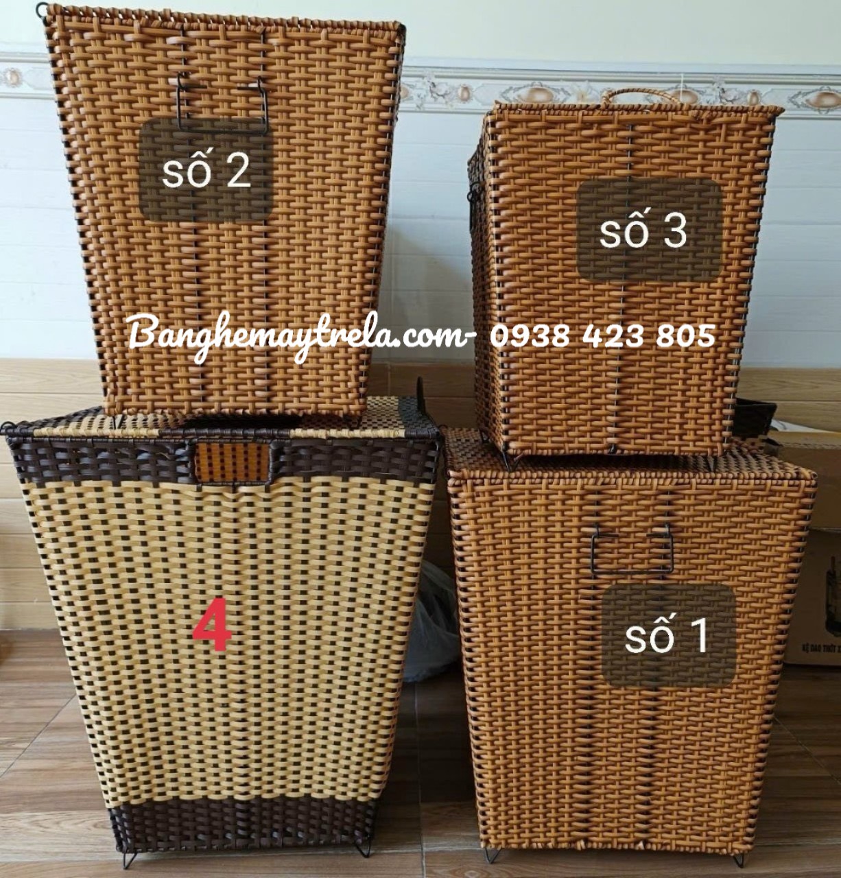Giỏ đựng đồ mây nhựa